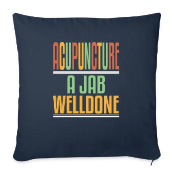 Acupuncture Jab Welldone - Sofa pillowcase 17,3'' x 17,3'' (45 x 45 cm) - navy - Front