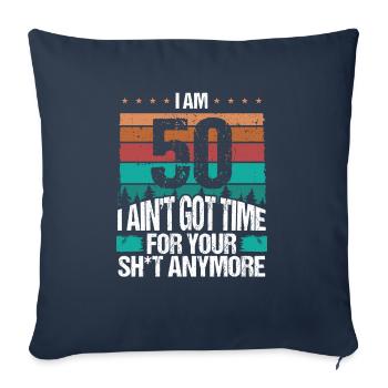 Funny 50th Birthday Idea Vintage 50 Year Old - Sofakissenbezug 45 x 45 cm - Navy - Vorne