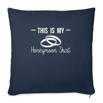 C’est ma chemise de lune de miel - Housse de coussin décorative 45 x 45 cm - bleu marine - Devant