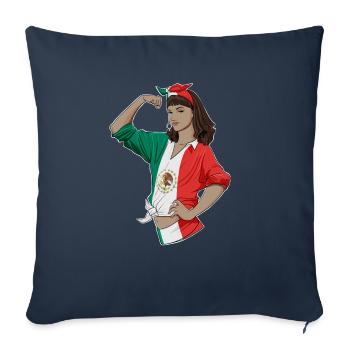 Mexican Girl Unbreakable I Mexican Heritage I - Sofa pillowcase 17,3'' x 17,3'' (45 x 45 cm) - navy - Front