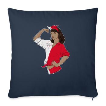 Maltese Girl Unbreakable I Maltese Heritage I - Sofa pillowcase 17,3'' x 17,3'' (45 x 45 cm) - navy - Front