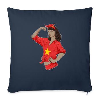 Vietnamese Girl Unbreakable Vietnamese Heritage - Sofa pillowcase 17,3'' x 17,3'' (45 x 45 cm) - navy - Front