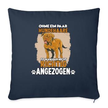 Cool propriétaire de chien motif Bordeaux Grand Danois - Housse de coussin décorative 45 x 45 cm - bleu marine - Devant