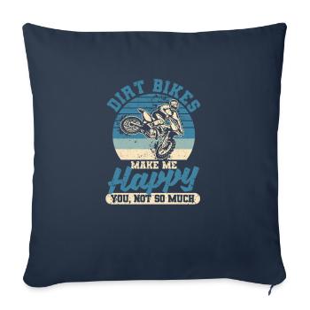 Drôle de Motocross Enduro Bike Rider Dirt Bikes Make - Housse de coussin décorative 45 x 45 cm - bleu marine - Devant