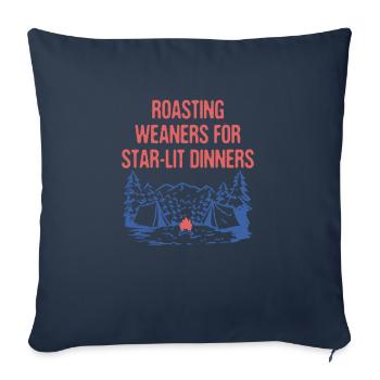 Star lit Dinners Camping Foodie Camper Food Lover - Sofa pillowcase 17,3'' x 17,3'' (45 x 45 cm) - navy - Front