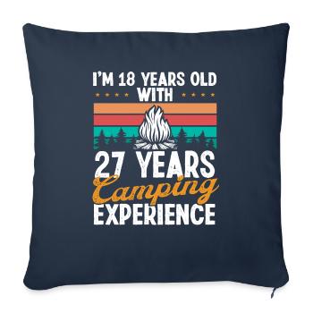 45 Year Old Camper Mountains Camping 45 Birthday - Sofa pillowcase 17,3'' x 17,3'' (45 x 45 cm) - navy - Front