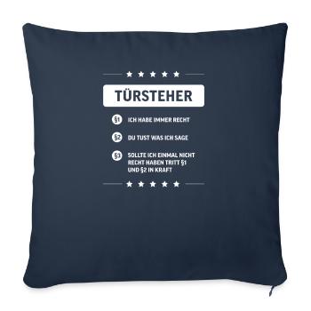 Türsteher I Sicherheitsdienst Motiv für Security - Sofakissenbezug 45 x 45 cm - Navy - Vorne