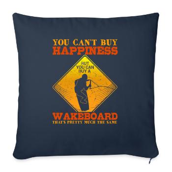Wakeboarding Wakeboard | You can't do any luck - Sofa pillowcase 17,3'' x 17,3'' (45 x 45 cm) - navy - Front
