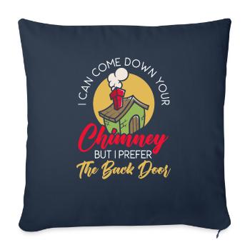 Ramoneur Job Cheminée Cheminée Chuchoteur - Housse de coussin décorative 45 x 45 cm - bleu marine - Devant