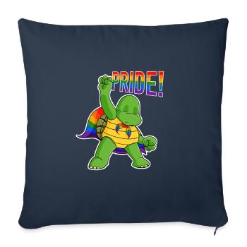 Turtle I LGBTQ Flag I Rainbow Flag I Gay Pride - Sofa pillowcase 17,3'' x 17,3'' (45 x 45 cm) - navy - Front