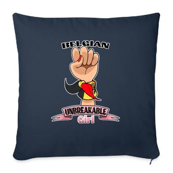 Belgian Girl Unbreakable I Belgian Heritage I - Sofa pillowcase 17,3'' x 17,3'' (45 x 45 cm) - navy - Front