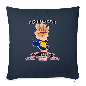 Barbados Girl Unbreakable I Patrimoine de la Barbade - Housse de coussin décorative 45 x 45 cm - bleu marine - Devant