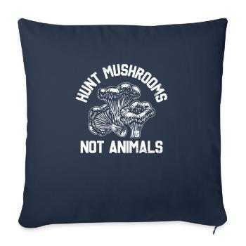 Cueilleur de champignons Mushroom Finder Idée cadeau - Housse de coussin décorative 45 x 45 cm - bleu marine - Devant