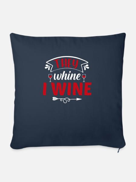Ich Weine - Sofakissenbezug 45 x 45 cm - Navy