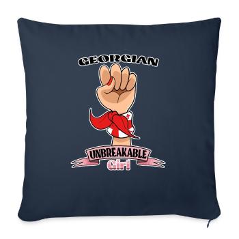 Georgian Girl Unbreakable I Georgian Heritage I - Sofa pillowcase 17,3'' x 17,3'' (45 x 45 cm) - navy - Front