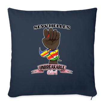 Seychelles Girl Unbreakable I Heritage Seychelles - Housse de coussin décorative 45 x 45 cm - bleu marine - Devant