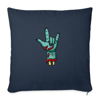 Zombie Hand Rock n Roll Bone Fingernails - Sofa pillowcase 17,3'' x 17,3'' (45 x 45 cm) - navy - Front