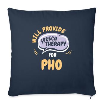 Provide Speech Therapy for Pho Funny Speech - Sofa pillowcase 17,3'' x 17,3'' (45 x 45 cm) - navy - Front