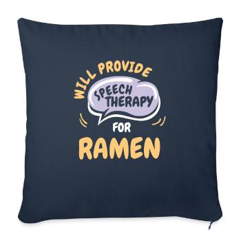Provide Speech Therapy for Ramen Funny Speech - Sofakissenbezug 45 x 45 cm - Navy - Vorne