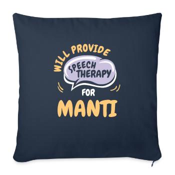 Fournir une orthophonie pour Manti Funny Speech - Housse de coussin décorative 45 x 45 cm - bleu marine - Devant