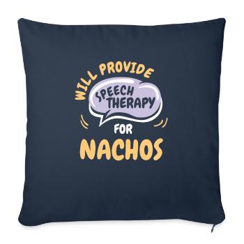 Provide Speech Therapy for Nacho's Funny Speech - Sofa pillowcase 17,3'' x 17,3'' (45 x 45 cm) - navy - Front