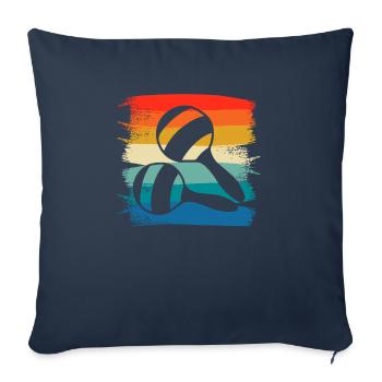 Retro Vintage Classic Maraca Player Instrument - Sofa pillowcase 17,3'' x 17,3'' (45 x 45 cm) - navy - Front