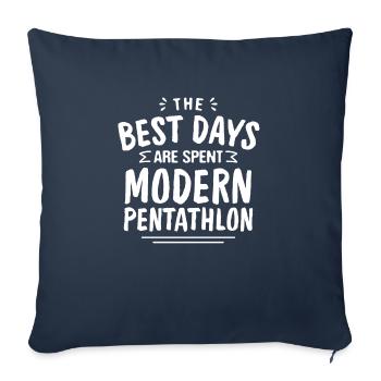 The Best Days Are Spent Modern Pentathlon Summer - Sofa pillowcase 17,3'' x 17,3'' (45 x 45 cm) - navy - Front