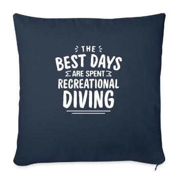 Les meilleurs jours sont passés Plongée récréative Été - Housse de coussin décorative 45 x 45 cm - bleu marine - Devant