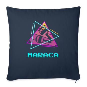 Retro Vintage Classic Maraca Player Instrument - Sofa pillowcase 17,3'' x 17,3'' (45 x 45 cm) - navy - Front
