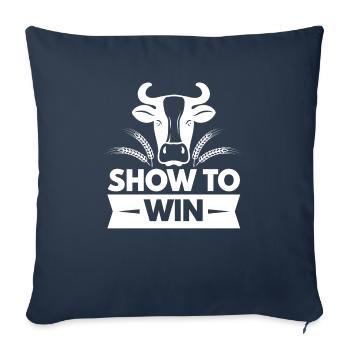 Cattle Show To Win - Sofa pillowcase 17,3'' x 17,3'' (45 x 45 cm) - navy - Front