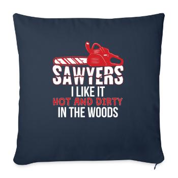 Sawyers Like It Hot And Dirty In The Woods - Sofa pillowcase 17,3'' x 17,3'' (45 x 45 cm) - navy - Front