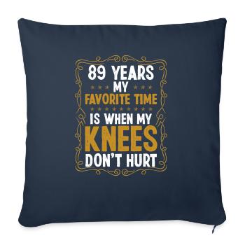 89 Idée Drôle de blessure au genou Chirurgie de l’année Humour - Housse de coussin décorative 45 x 45 cm - bleu marine - Devant