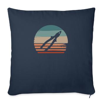 Retro Vintage Classic Electrician Electrical - Sofakissenbezug 45 x 45 cm - Navy - Vorne