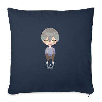 Otaku Anime Garçon - Housse de coussin décorative 45 x 45 cm - bleu marine - Devant
