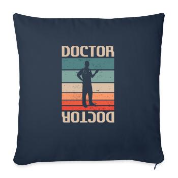 Retro Vintage Classic Doctor Medical - Sofa pillowcase 17,3'' x 17,3'' (45 x 45 cm) - navy - Front