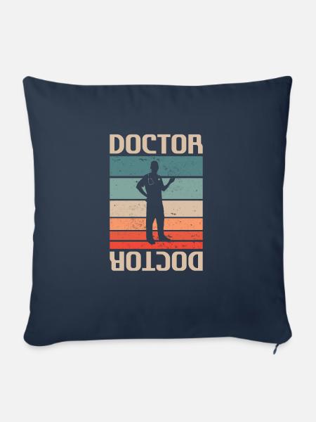 Retro Vintage Classic Doctor Medical - Sofakissenbezug 45 x 45 cm - Navy