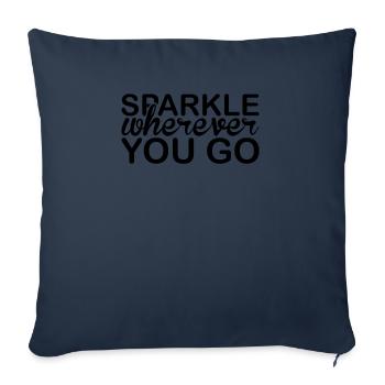 Sparkle wherever you go Unicorn - Sofa pillowcase 17,3'' x 17,3'' (45 x 45 cm) - navy - Front