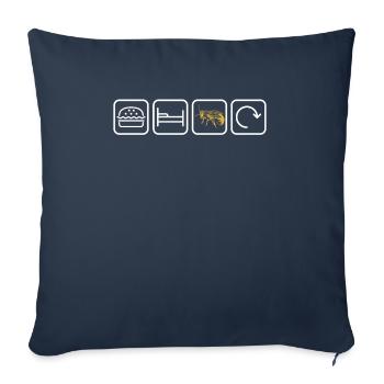 Eat Sleep Bee Repeat Beekeeper Shirt Gift - Sofa pillowcase 17,3'' x 17,3'' (45 x 45 cm) - navy - Front
