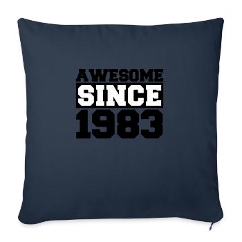Awesome since 1983 - Sofa pillowcase 17,3'' x 17,3'' (45 x 45 cm) - navy - Front