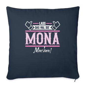 Mona Geschenkidee Geschenk Geburtstag - Sofakissenbezug 45 x 45 cm - Navy - Vorne