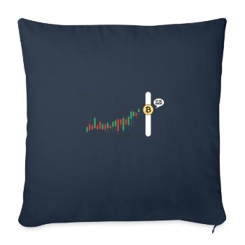 Bitcoin Bulle BTC Crypto Miner - Housse de coussin décorative 45 x 45 cm - bleu marine - Devant