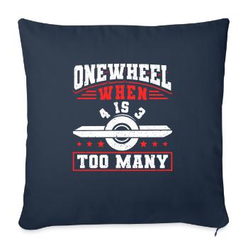 Onewheel When 4 Is 3 Too Many Shirt Gift - Sofa pillowcase 17,3'' x 17,3'' (45 x 45 cm) - navy - Front