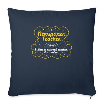 Newspaper Teacher Definition Gift - Sofa pillowcase 17,3'' x 17,3'' (45 x 45 cm) - navy - Front