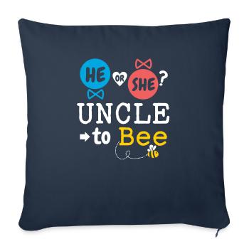 He or She Uncle To Bee Gender Reveal Family Baby - Sofakissenbezug 45 x 45 cm - Navy - Vorne