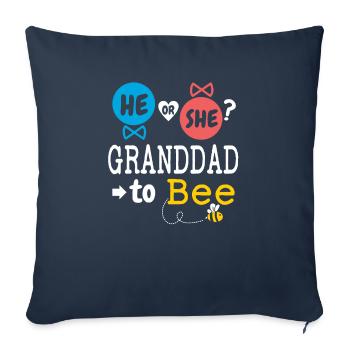 He or She Granddad To Bee Gender Reveal Family - Sofakissenbezug 45 x 45 cm - Navy - Vorne