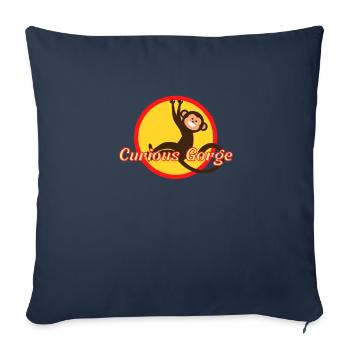Curieux George swinging Circle Logo Grap - Housse de coussin décorative 45 x 45 cm - bleu marine - Devant