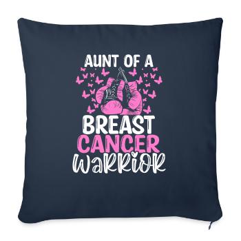 Breast Cancer Awareness Aunt Nephew Niece - Sofakissenbezug 45 x 45 cm - Navy - Vorne