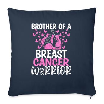 Breast Cancer Awareness Brother Twins Sibling - Sofakissenbezug 45 x 45 cm - Navy - Vorne
