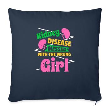 Cadeau de chemise d’escouade de dialyse - Housse de coussin décorative 45 x 45 cm - bleu marine - Devant
