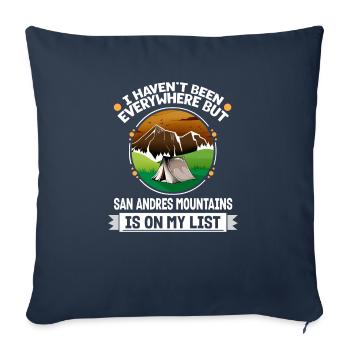 San Andres Mountains Is On My List Hiking Camping - Sofa pillowcase 17,3'' x 17,3'' (45 x 45 cm) - navy - Front